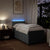 Box Spring Bed with Mattress Dark Grey King Single Fabric