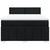 Box Spring Bed with Mattress Black Double Fabric