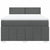 Box Spring Bed with Mattress Dark Grey Queen Fabric