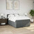 Box Spring Bed with Mattress Dark Grey Queen Fabric