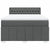 Box Spring Bed with Mattress Dark Grey Queen Fabric