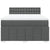Box Spring Bed with Mattress Dark Grey Queen Fabric