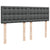 Box Spring Bed with Mattress Dark Grey Queen Fabric