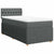 Box Spring Bed with Mattress Light Grey King Single Fabric