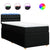 Box Spring Bed with Mattress Dark Grey King Single Fabric
