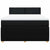 Box Spring Bed with Mattress Dark Grey Queen Fabric