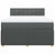 Box Spring Bed with Mattress Light Grey Queen Fabric