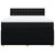 Box Spring Bed with Mattress Dark Grey Queen Fabric