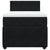 Box Spring Bed with Mattress Black King Single Velvet