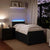 Box Spring Bed with Mattress Black King Single Velvet
