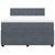 Box Spring Bed with Mattress Dark Grey Queen Velvet
