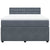 Box Spring Bed with Mattress Dark Grey Queen Velvet