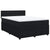 Box Spring Bed with Mattress Black Queen Velvet