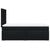 Box Spring Bed with Mattress Black King Single Fabric