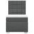 Box Spring Bed with Mattress Dark Grey King Single Fabric
