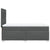Box Spring Bed with Mattress Dark Grey King Single Fabric