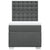 Box Spring Bed with Mattress Dark Grey King Single Fabric