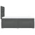 Box Spring Bed with Mattress Dark Grey King Single Fabric