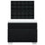 Box Spring Bed with Mattress Black King Single Fabric