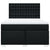 Box Spring Bed with Mattress Black Double Fabric