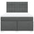 Box Spring Bed with Mattress Dark Grey Queen Fabric