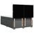 Box Spring Bed with Mattress Black Queen Fabric
