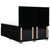 Box Spring Bed with Mattress Black Queen Fabric