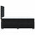 Box Spring Bed with Mattress Black King Single Velvet