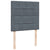 Box Spring Bed with Mattress Dark Grey King Single Velvet