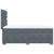 Box Spring Bed with Mattress Dark Grey King Single Velvet