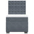 Box Spring Bed with Mattress Dark Grey King Single Velvet