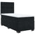 Box Spring Bed with Mattress Black King Single Velvet