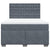 Box Spring Bed with Mattress Dark Grey Queen Velvet