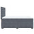Box Spring Bed with Mattress Dark Grey Queen Velvet