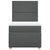 Box Spring Bed with Mattress Dark Grey King Single Fabric