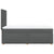 Box Spring Bed with Mattress Dark Grey King Single Fabric