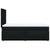 Box Spring Bed with Mattress Black King Single Fabric