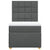 Box Spring Bed with Mattress Dark Grey King Single Fabric