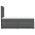 Box Spring Bed with Mattress Dark Grey King Single Fabric
