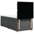 Box Spring Bed with Mattress Dark Grey King Single Fabric
