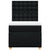 Box Spring Bed with Mattress Black King Single Fabric