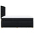 Box Spring Bed with Mattress Black Double Fabric
