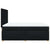 Box Spring Bed with Mattress Black Queen Fabric