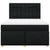 Box Spring Bed with Mattress Black Queen Fabric