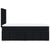 Box Spring Bed with Mattress Black King Single Fabric