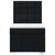 Box Spring Bed with Mattress Black King Single Fabric