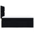 Box Spring Bed with Mattress Black King Single Fabric