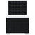 Box Spring Bed with Mattress Black King Single Fabric