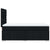 Box Spring Bed with Mattress Black King Single Fabric