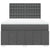 Box Spring Bed with Mattress Dark Grey Double Fabric